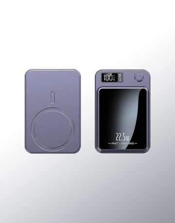 Magnetic Wireless Power Bank 10000 mah Purple