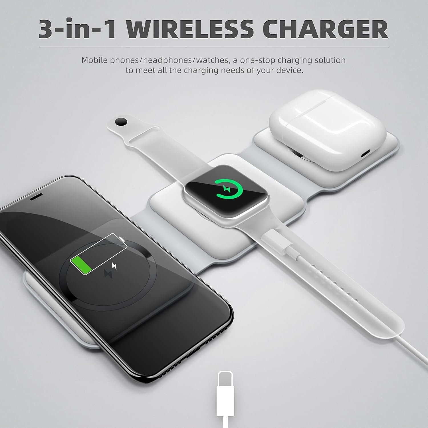 travel wireless charger 3 in 1 white 3